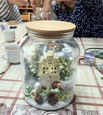 Vianočná dedinka v skle